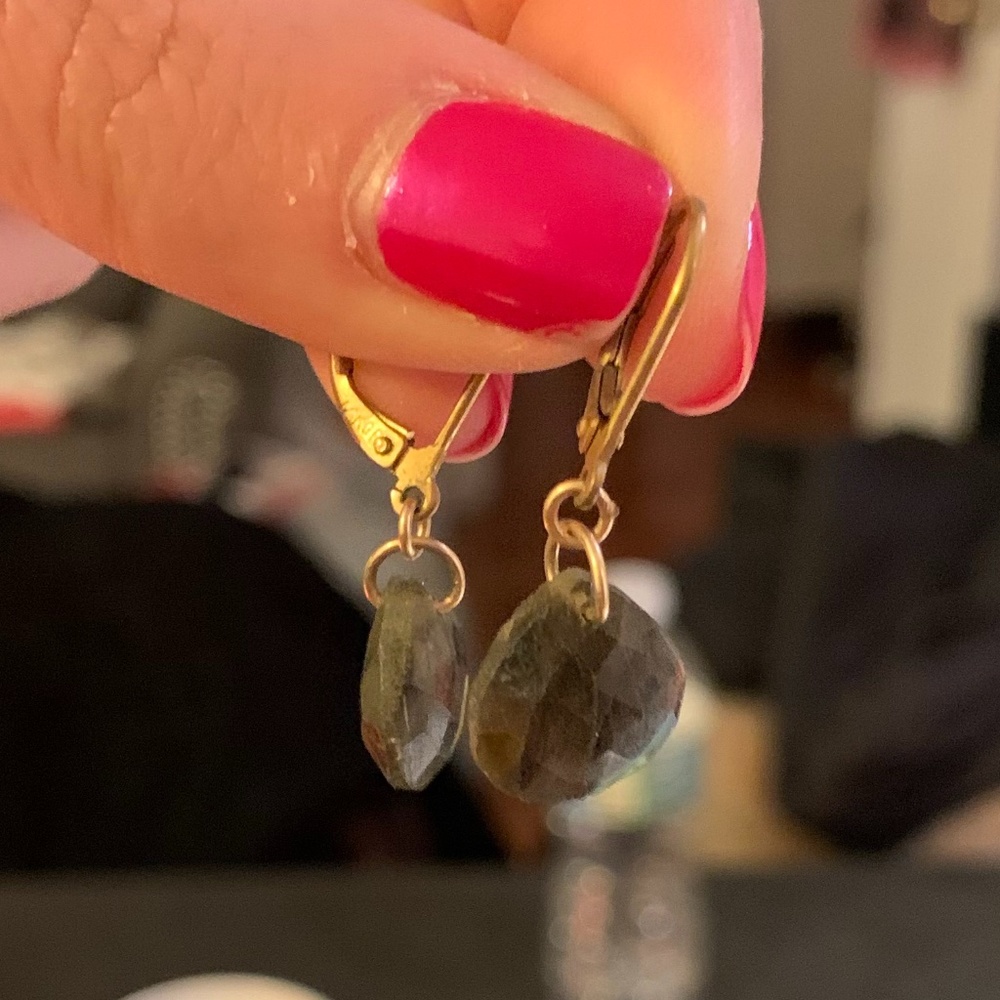 Grey gem earrings